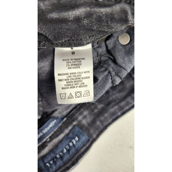 Aeropostale High Rise Distressed Shorts Black Size 0 - Picture 5 of 7